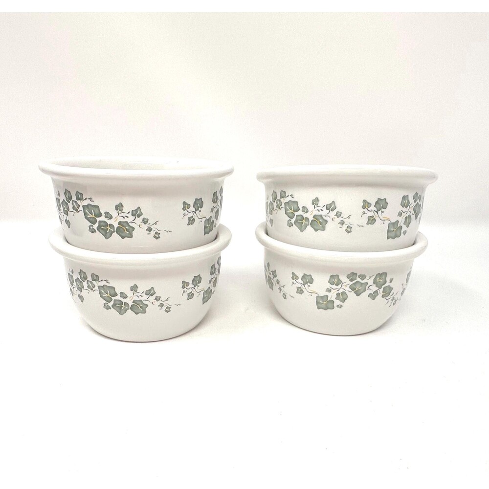 Corelle Coordinates Callaway Ivy 7 oz Stoneware Ramekin Custard Cups Set of 4